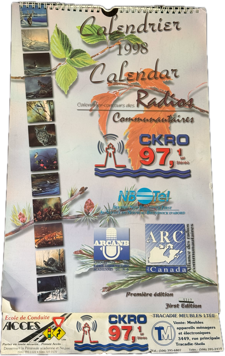 Calendrier CKRO 1998
